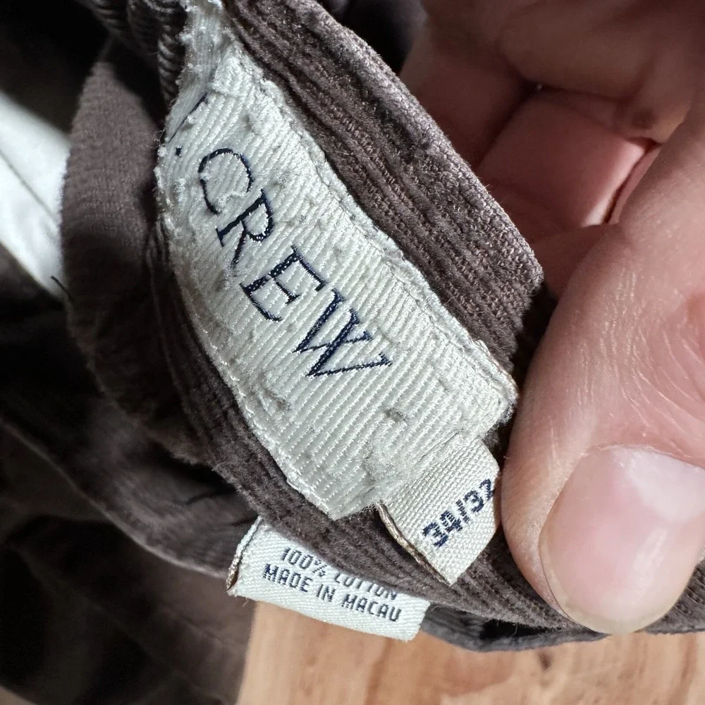J.‎ Crew Chocolate Corduroy Worn Distressed